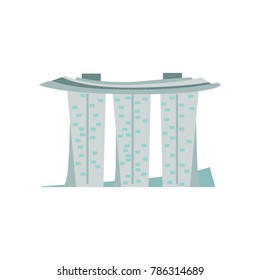 Singapore Marina Bay Sands Hotel vector Illustration