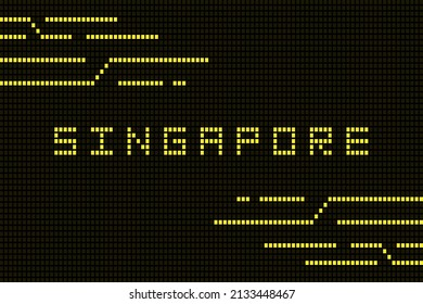 Singapore is the name of the capital city. abstract geometric shape futuristic hud modern technology design.