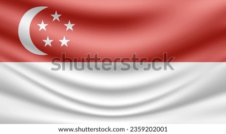 singapore nation flag vector background design