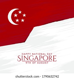 9 August Singapore Independence Day Greeting Stock Vector (Royalty Free ...