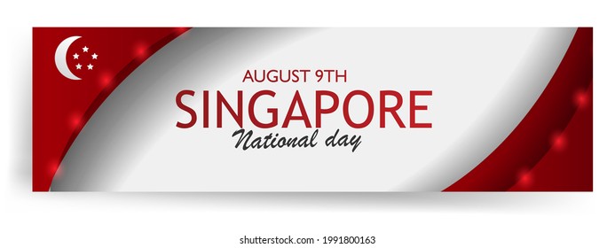 Singapore National Day. Singapore flag. Singapore National Day concept on 9 August.