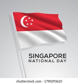 singapore national day with gray background
