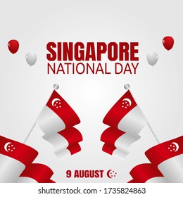 Singapore National Day Vector Illustration