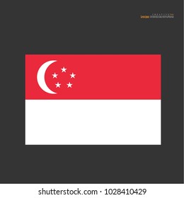 Singapore national flag background texture.vector illustration.