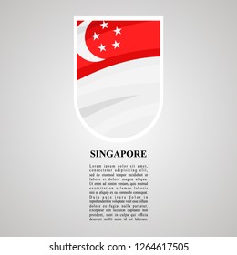 Singapore national flag. flat, vector illustration