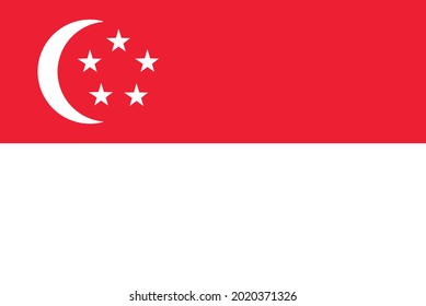 Singapore National Flagvector Sizes Dimensions Stock Vector (Royalty ...