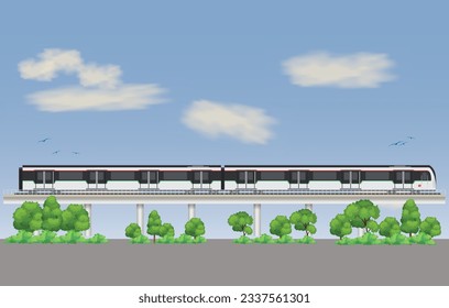 Singapore New Mrt Train vector 2023