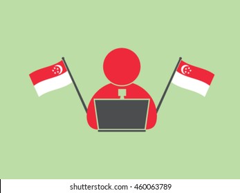 Singapore Office Worker