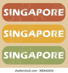 Singapore on colored background