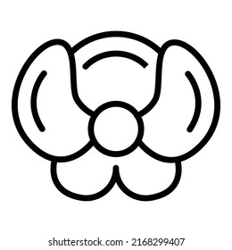 Singapore orchid icon outline vector. Asia travel. National tourism