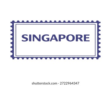 Singapur-Briefmarke, Vektorsymbol auf weißem Hintergrund
Vektor-Briefmarke auf weißem Hintergrund