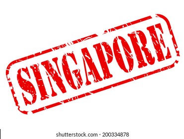 Singapore red stamp text on white