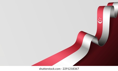 Singapur-Bandflaggenhintergrund. Element der Wirkung für die Verwendung, die Sie daraus machen wollen.