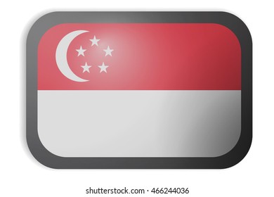 Singapore, Singaporean flag with black boarder