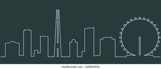 Singapore Single Line Skyline