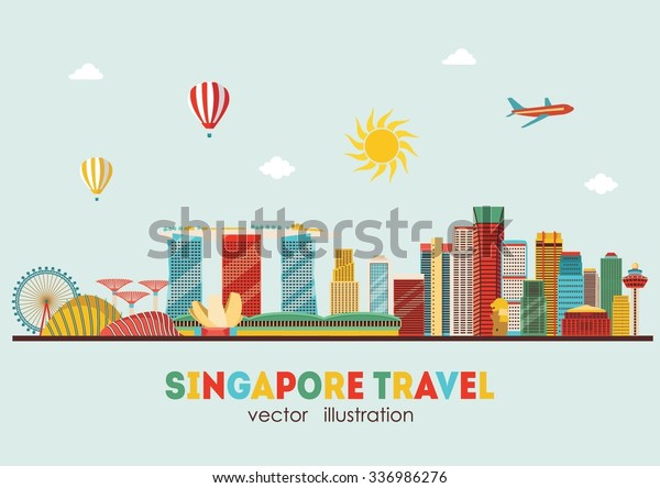 シンガポールの天窓 ベクターイラスト のベクター画像素材 ロイヤリティフリー 336986276