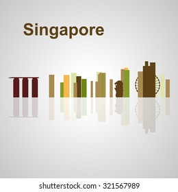 Singapore skyline for your design, concept Illustration.