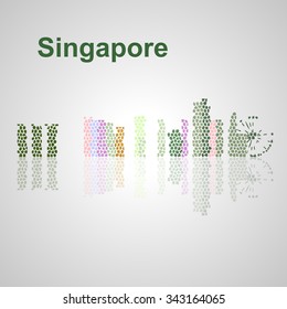 Singapore skyline for your design, concept Illustration.