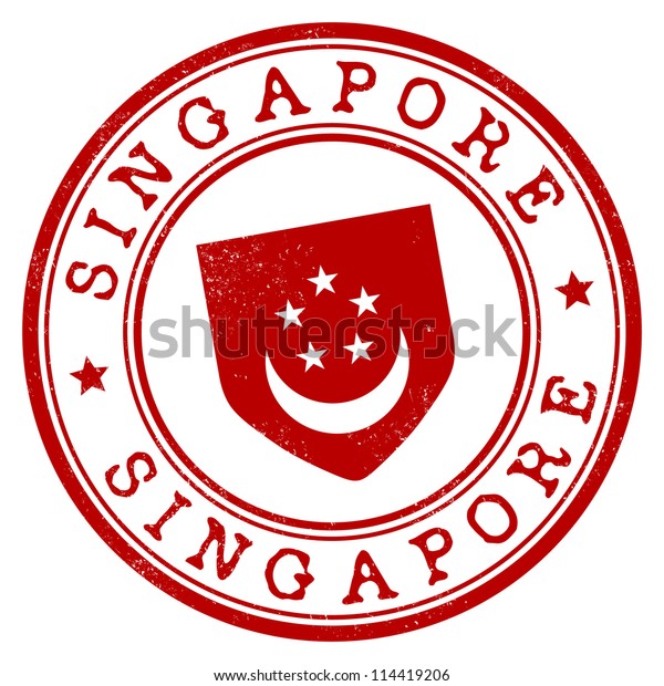 Singapore Stamp Stock Vector (Royalty Free) 114419206 Shutterstock