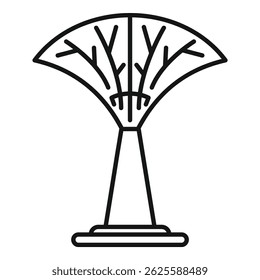 Singapore supertree icon standing tall line art illustration