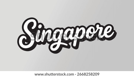 Singapore text graphic element Illustration template design