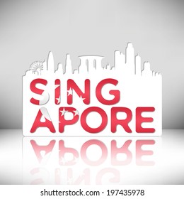 Singapore vector design on white background.