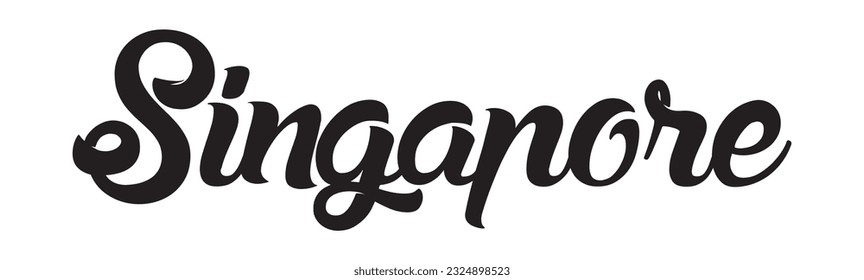 Versión vectorial "Singapur" en fondo blanco.