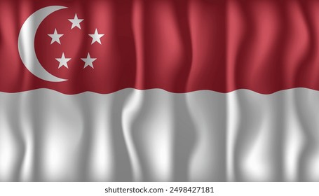 singaporean flag for national Day or Independence Day of singapore