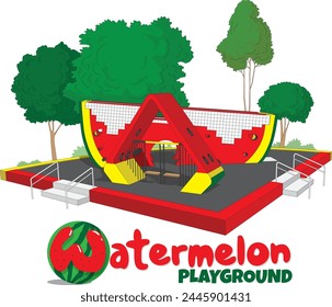 Singapore's old-school watermelon playground, shaped like a slice of watermelon, is the last remaining one in Tampines. Vintage playground.