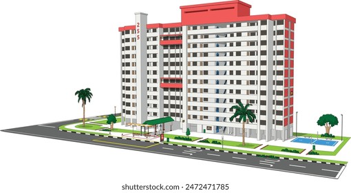 Singapore's public housing flats provide affordable, high-quality homes for over 80% of residents, fostering diverse, vibrant communities in well-planned estates.