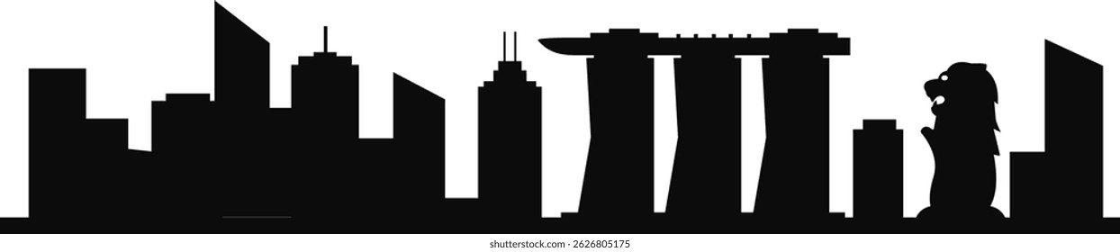 Singapure city skyline prepared in vector