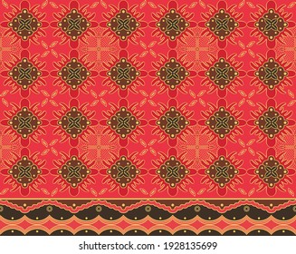 Singayaksa, Banten, Java Island, Indonesia Batik Traditional Java - Vector