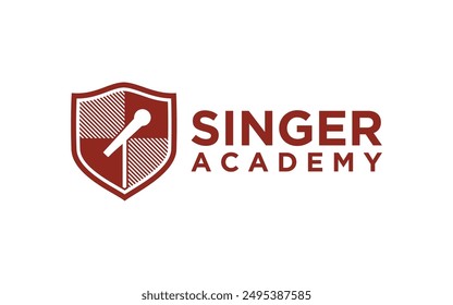 Singer academy logo design template
