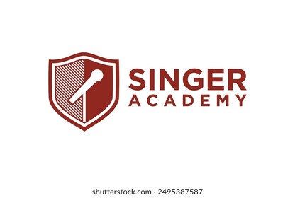 Plantilla de diseño de logotipo de la academia Singer