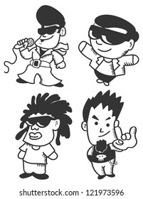 singer cartoon