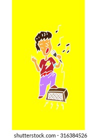 Singer cartoon