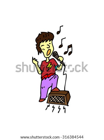 Singer cartoon