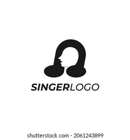 singer, choir logo design vector