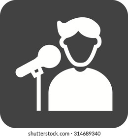 Singer, concert, star icon vector image. Can also be used for professionals. Suitable for web apps, mobile apps and print media.