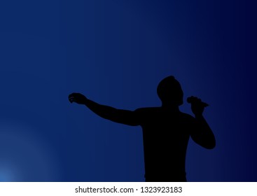 
Singer greets a crowd of fans