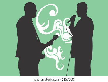 A singer and a guitar player