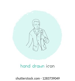 Singer icon line element. Vector illustration of singer icon line isolated on clean background for your web mobile app logo design.
