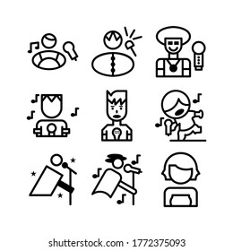 singer icon or logo isolated sign symbol vector illustration - Collection of high quality black style vector icons
