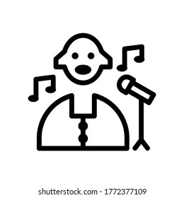 singer icon or logo isolated sign symbol vector illustration - high quality black style vector icons
