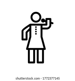 singer icon or logo isolated sign symbol vector illustration - high quality black style vector icons
