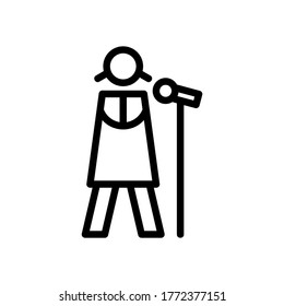 singer icon or logo isolated sign symbol vector illustration - high quality black style vector icons
