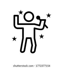 singer icon or logo isolated sign symbol vector illustration - high quality black style vector icons
