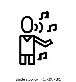 singer icon or logo isolated sign symbol vector illustration - high quality black style vector icons
