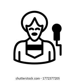 singer icon or logo isolated sign symbol vector illustration - high quality black style vector icons
