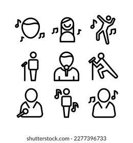 singer icon or logo isolated sign symbol vector illustration - Collection of high quality black style vector icons

